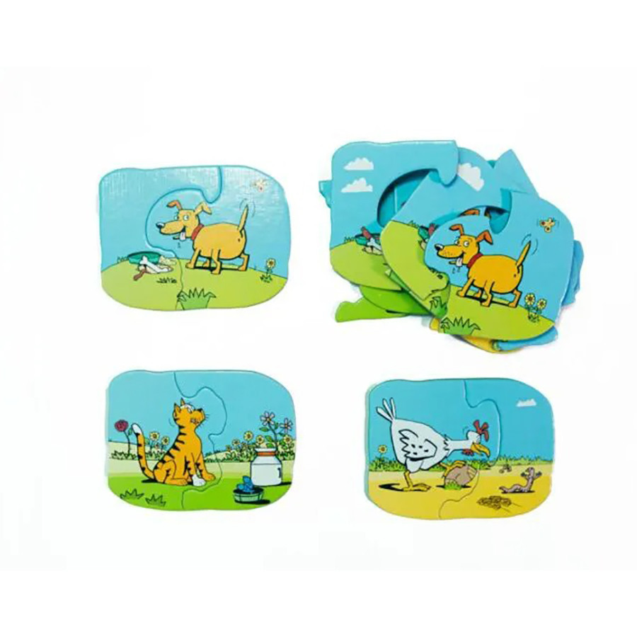 Пазли для малюків "Песик, котик, курочка" 960247 (190001-UA) 18 елементів Вінниця - фото 3