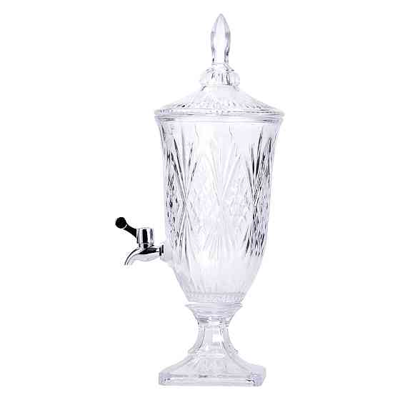 Скляна лимонадниця з краном на ніжці, 2 л Київ