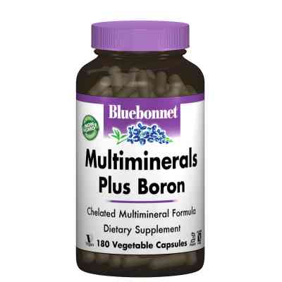 Мінерали Bluebonnet Nutrition Мультімінерали + Бор з Залізом, 180 гелевих капсул (BLB-00212) Вінниця