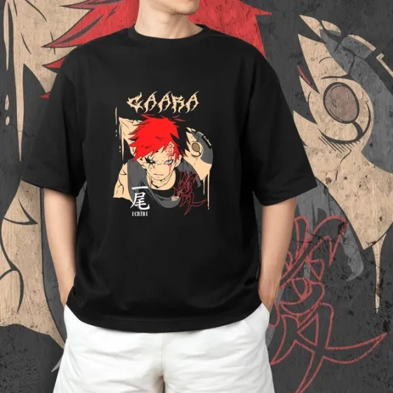 Футболка мужская с принтом Наруто Гаара Размер 48 Anime0313 Днепр