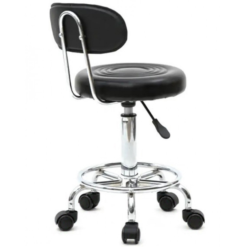 Стілець майстра косметолога круглий на коліщатках зі спинкою Bonro B-494 для салону краси Київ - фото 3