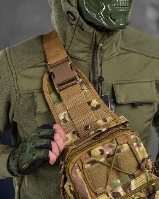 Сумка слинг  на через плечо тактическая мультикам  7л Одесса - изображение 10