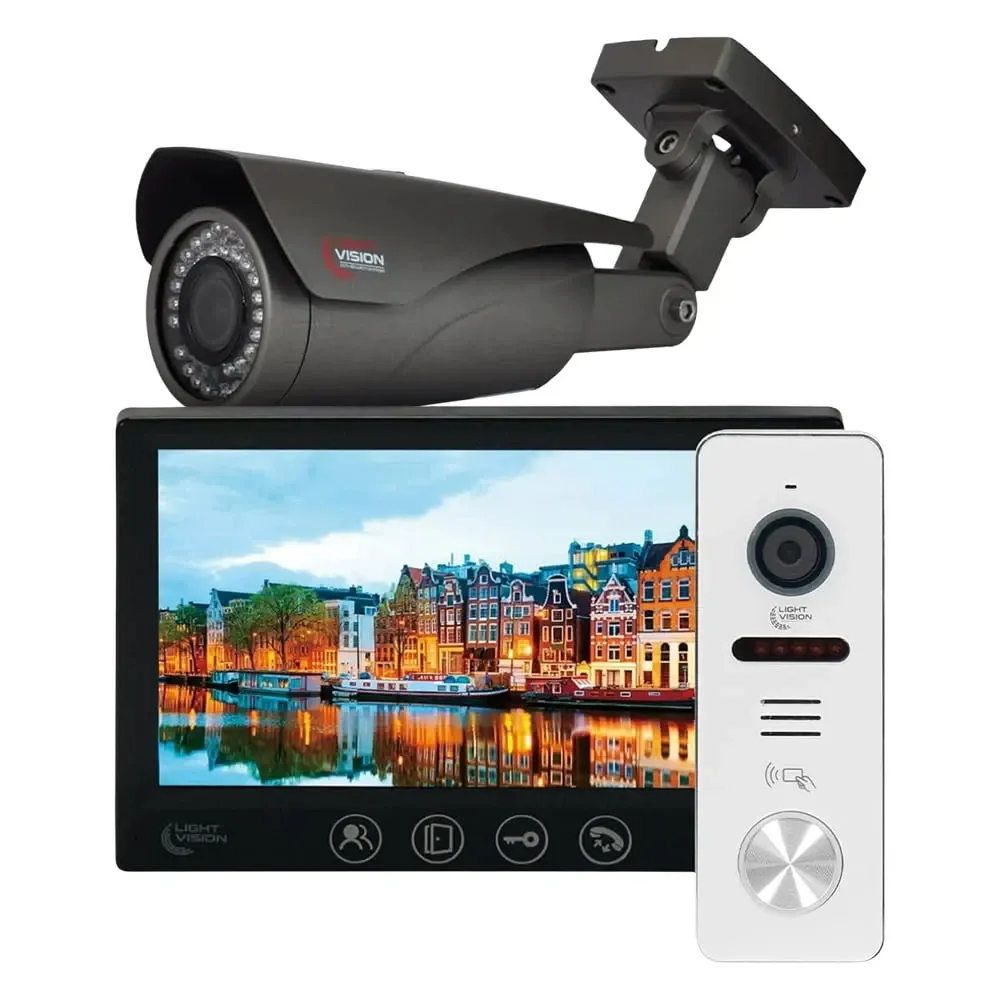Комплект відеодомофона Light Vision з відеокамерою: домофон 7