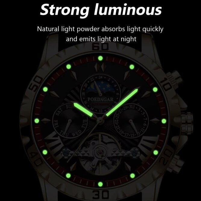 Часы мужские механические Poedagar Mechanical Prestige (2 ремешка) Винница - изображение 5