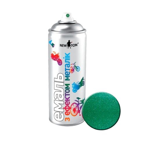 Емаль універсальна 400мл зелений металік аерозоль NEW TON Житомир