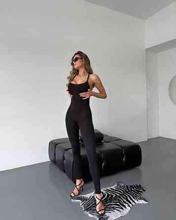 Жіночий облягаючий комбінезон на бретелях турецький мікродайвінг Одеса