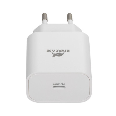 Зарядний пристрій RivaCase 1xUSB Type-C PD 20 Вт кабель Type-C white (PS4101 WD4 (White)) Вінниця - фото 2