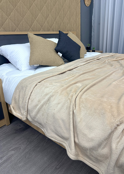 Плед-покривало Decorator WellSoft 150х210 см однотонний Бежевий (87-268) Київ - фото 7