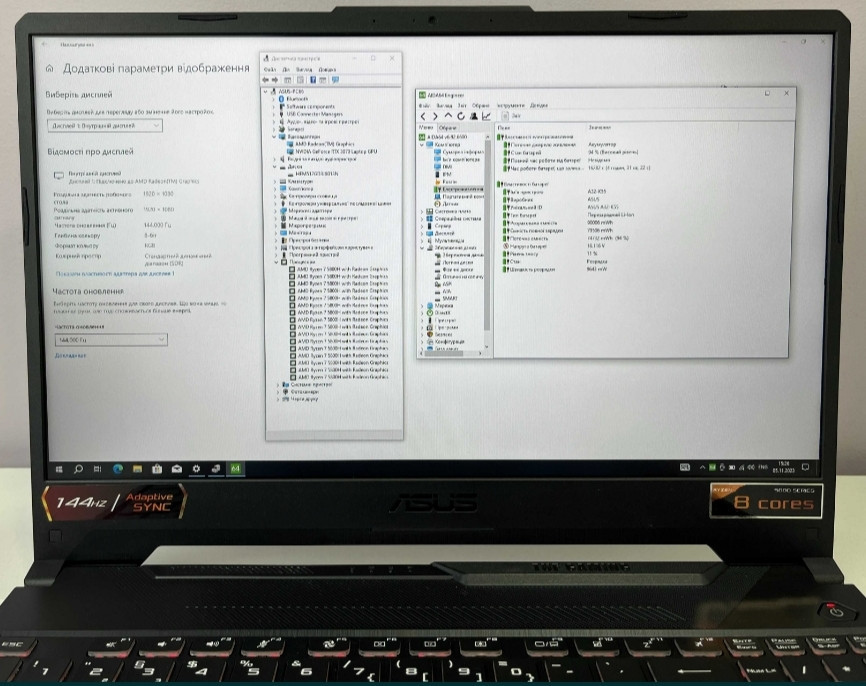 Ноутбук; ASUS TUF A15 Ryzen 7 5800H, RTX 3070 8Gb, 144Hz 16Gb, SSD 512Gb. Київ - фото 8