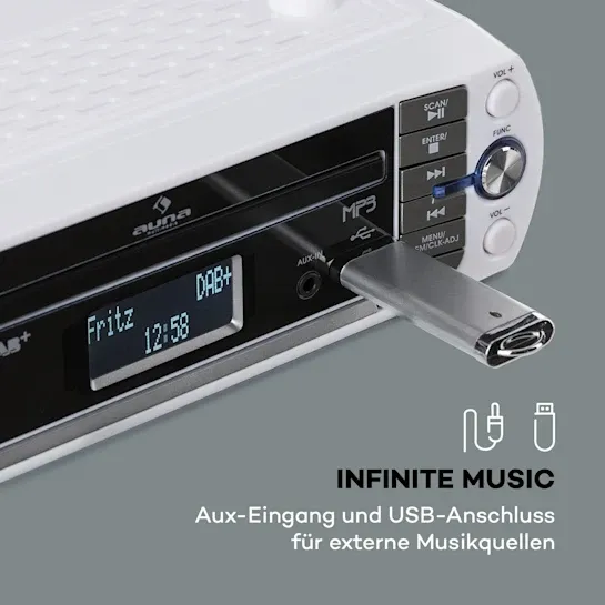 Кухонная магнитола приемник Auna KR-400 CD Bluetooth из Германии Днепр