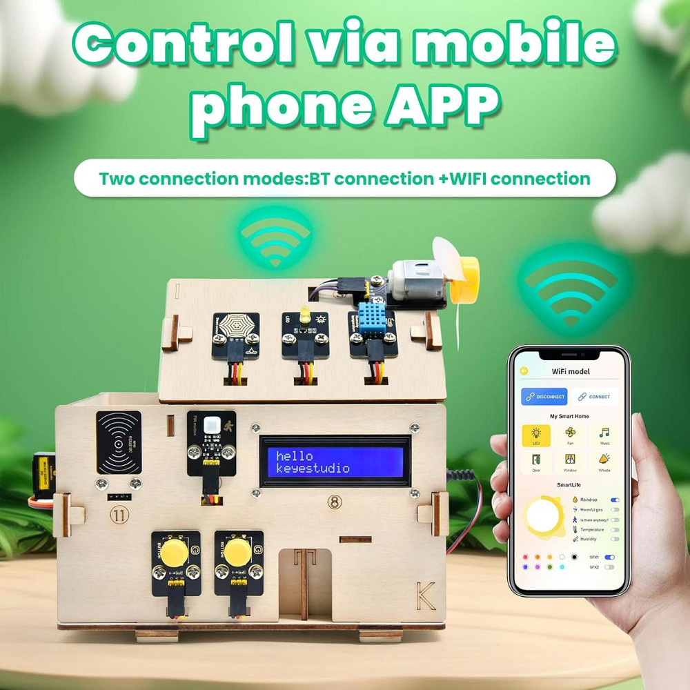 Набор для постройки умного дома KEYESTUDIO ESP32, STEM IoT Kit, датчики, Arduino и Python изучение электроники Киев - изображение 4