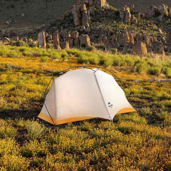Намет надлегкий одномісний Naturehike NH21ZP003, сіро-жовтий Київ