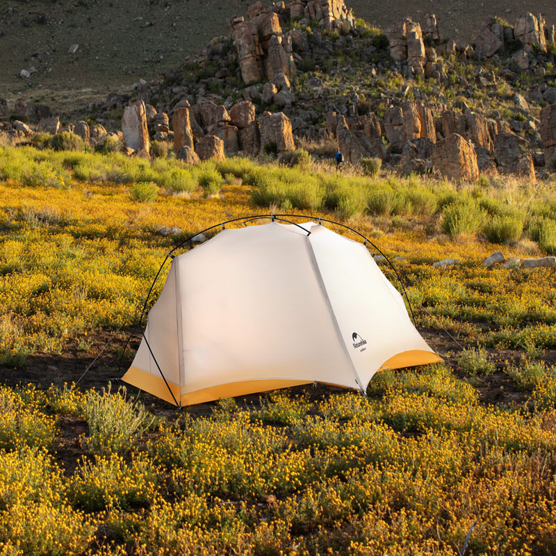 Намет надлегкий одномісний Naturehike NH21ZP003, сіро-жовтий Київ - фото 3