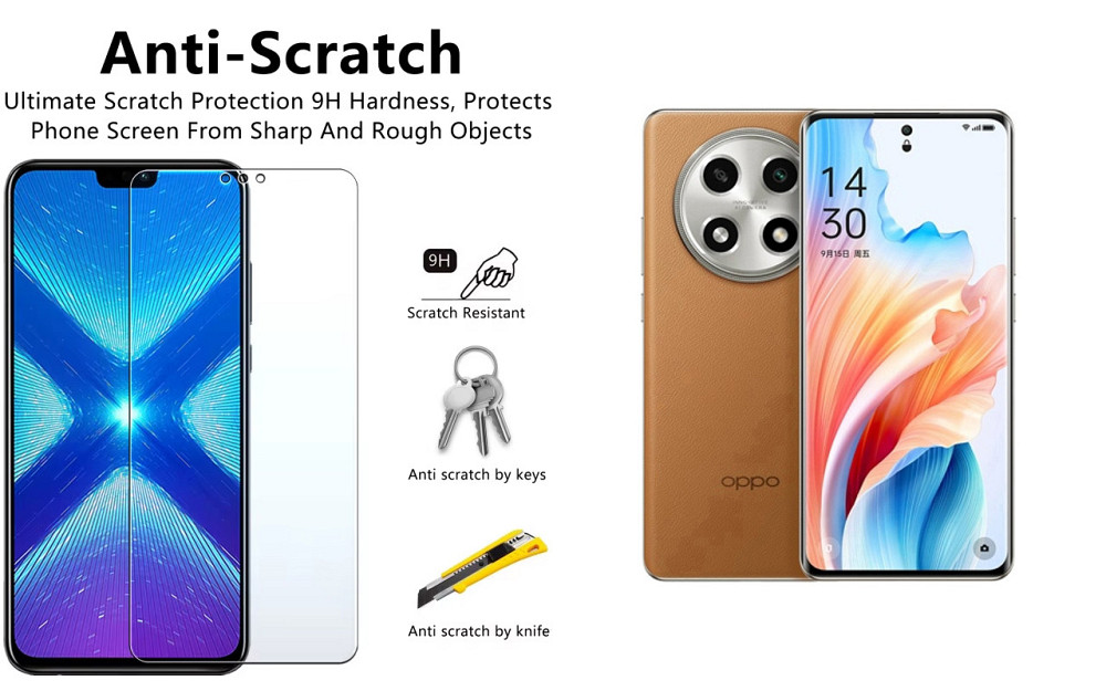 Защитное стекло NeoGlass для Oppo A2 Pro – ультрапрозрачное и устойчивое Киев - изображение 1