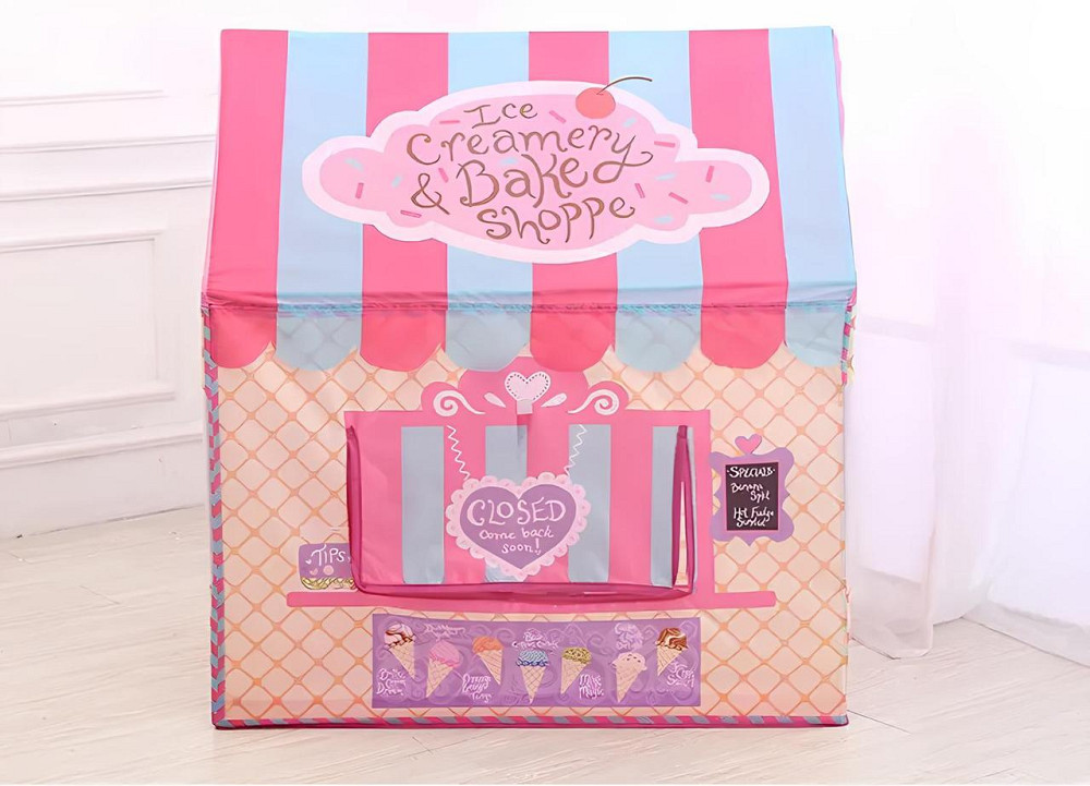 Дитячий ігровий будиночок RESTEQ — велика палатка «Солодкий будиночок» 110×70×100 см Київ - фото 3