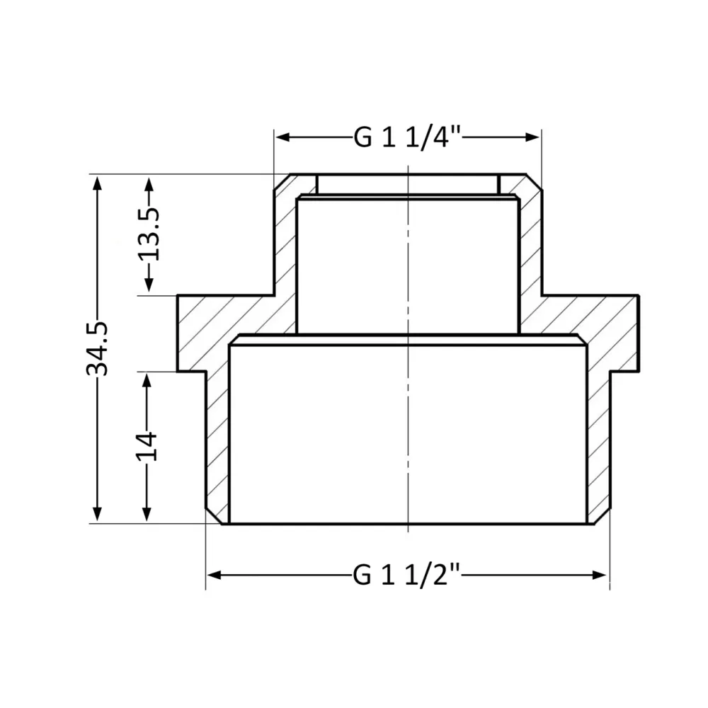 Ніпель Thermo Alliance Standart 1 1/2"х1 1/4" НР SD4084032 Київ - фото 7