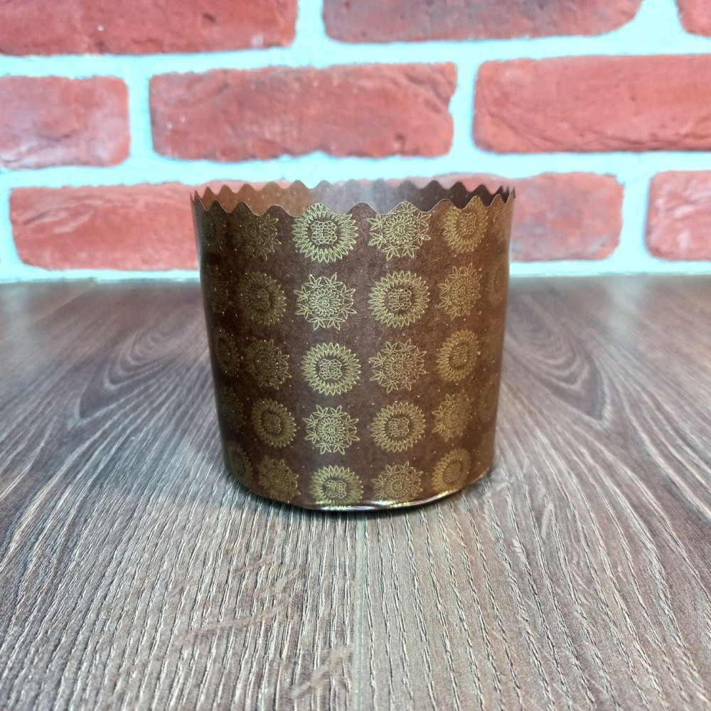 Форма для пасок 250 г d90×h80 мм коричнева Серія №6 – паперова форма для випічки, 50 шт Харків - фото 8