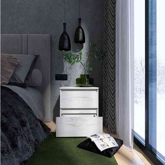 Тумба приліжкова Еверест ТЛ-1 Лайт 45х38х49 см Дуб Крафт білий (DTM-071083) Львів