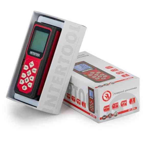 Далекомір лазерний 80 м INTERTOOL MT-3056 - 7 режимів роботи в одному пристрої Львів