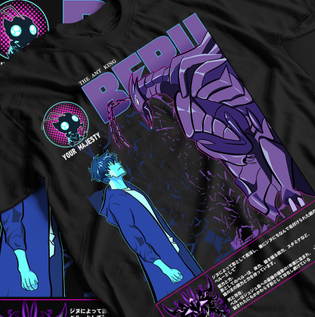 Футболка для мальчика аниме Соло Левелинг Сунг Вс оверсайз (рост от 165 до 180 ) Черний AnimeJ0613m Днепр