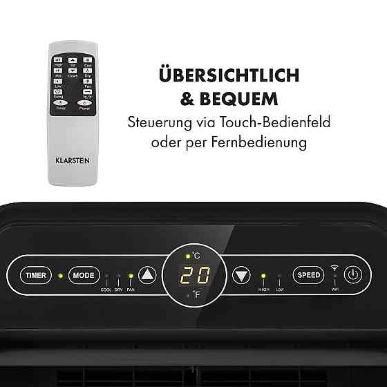 Мобильный кондиционер Metrobreeze New York 7k 7 000 BTU/2,1 кВт EEC Пульт дистанционного управления черный 7 Ровно