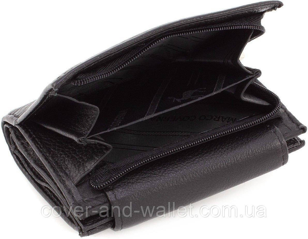 Женский кошелек небольшого размера на много карточек Marco Coverna Черный Киев - изображение 7