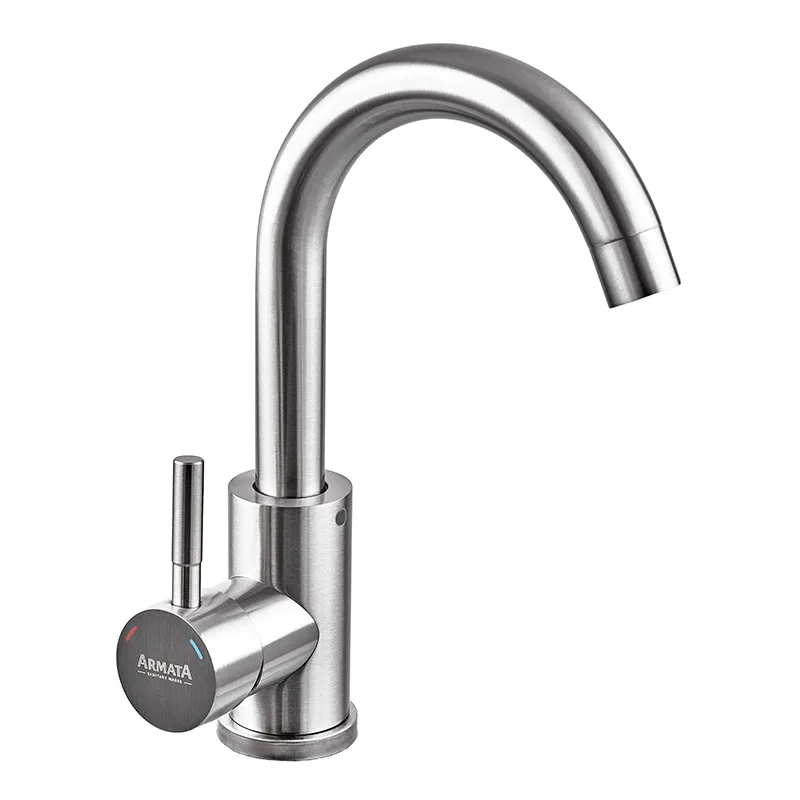Смеситель для умывальника Armata SUS-001-C из нержавеющей стали (CH6478) - прочный и стильный Харьков - изображение 1