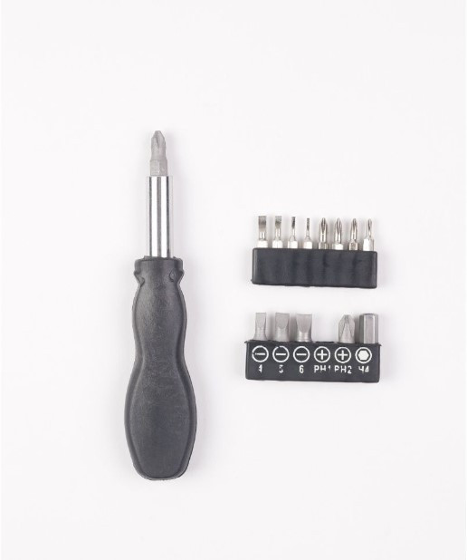 Отвертка-битодержатель с комплектом бит, 15пр.(L-110мм, PH:000,00,0,1,2,4, SL:1,1.5,2.5,3,4,5,6мм),в блистере Одесса - изображение 1