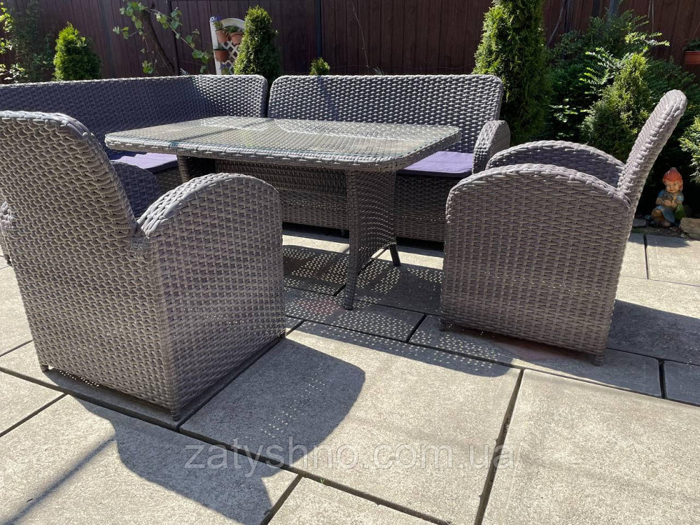 Ротангові меблі з кутовим диваном та 2 кріслами Київ - фото 10