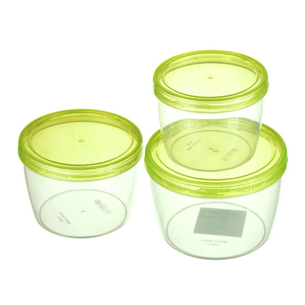 Контейнер для харчових продуктів круглий (набір 3 шт) Харків - фото 1