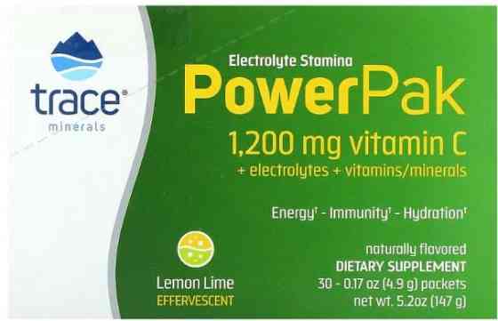 Электролиты Trace Minerals ResearchElectrolyte Stamina PowerPak 30 пак лимон-лайм Киев