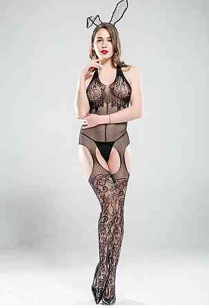 Эротический бодистокинг кружевной из сетки, женское секси белье,универсальный размер рост:145–185 см, One Size черный,70155 Каменец-Подольский