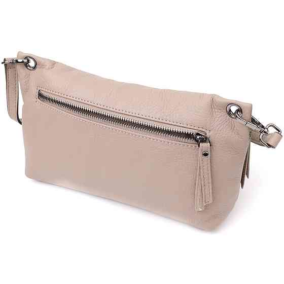 Стильная женская сумка на плечо из натуральной кожи Vintage 23005 Серый Киев