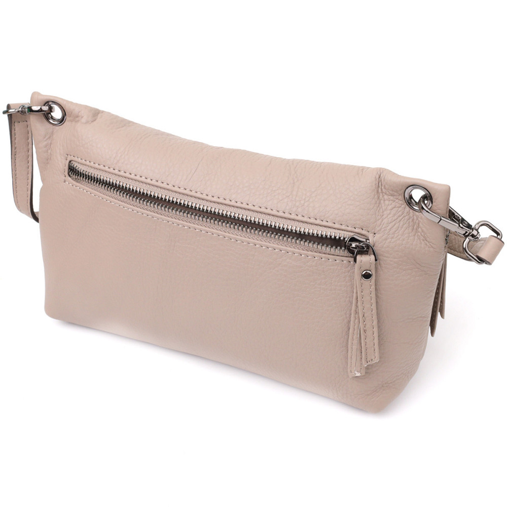 Стильная женская сумка на плечо из натуральной кожи Vintage 23005 Серый Киев - изображение 2