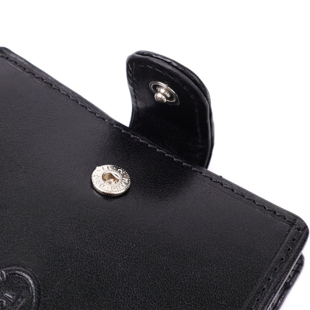 Бумажник мужской из гладкой натуральной кожи Черный (Tony Perotti) Киев - изображение 10