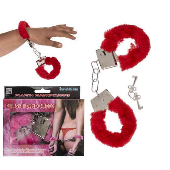 Наручники Plush Handcuffs With Keys Red Sex Aura Київ
