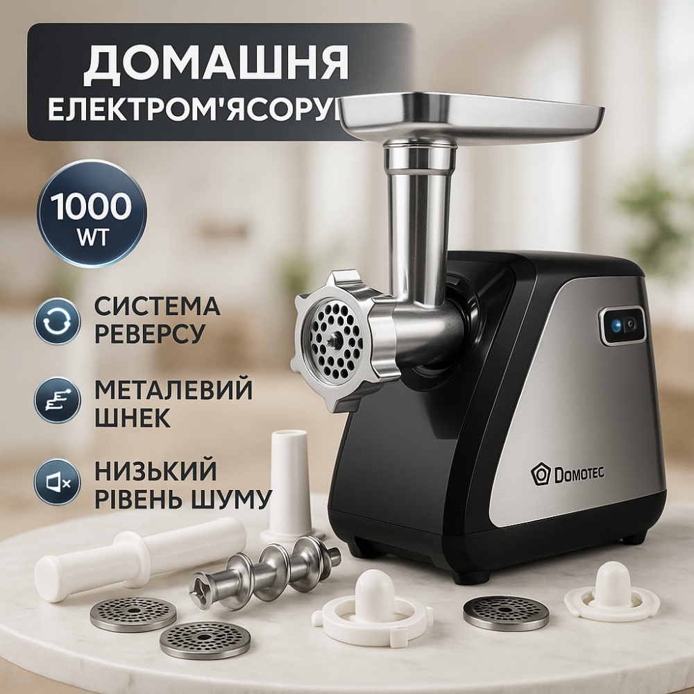 Мясорубка автомат DOMOTEC, Электрические мясорубки кухонные, Электрическая мясорубка с овощерезкой HC-61 Львов - изображение 18