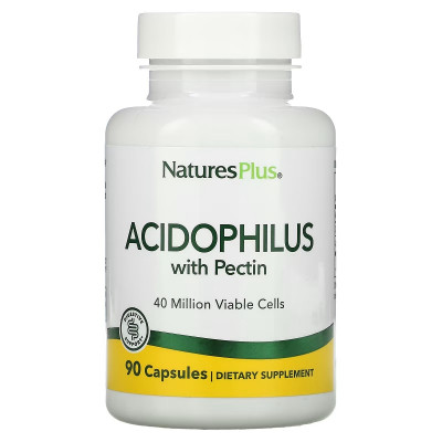 Пробіотики Natures Plus Ацидофільні бактерії з пектином, Acidophilus with Pectin, 90 капс (NAP-04480) Вінниця - фото 1