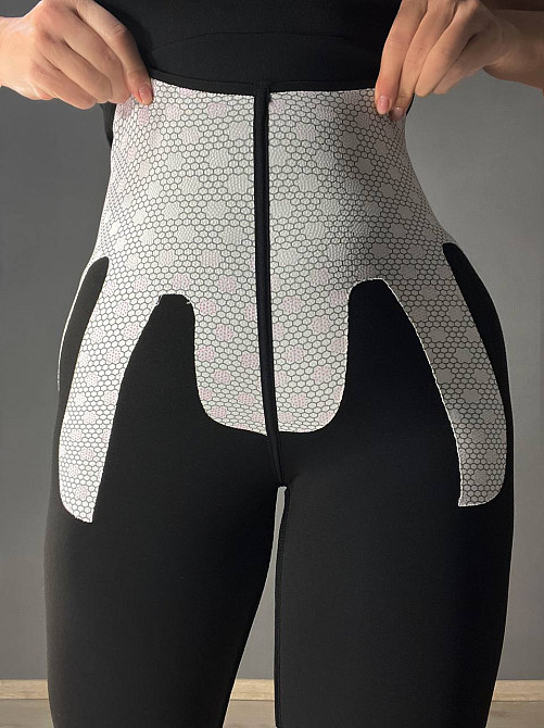 Лосини жіночі Ластівка 730 високий пояс з утяжкою пуш ап чорні, чорний, XL Київ - фото 2