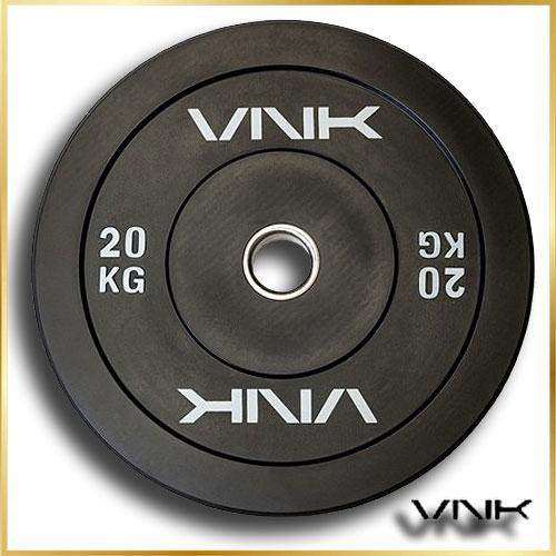 Диск бамперний VNK 20 кг Black гумовий олімпійський для штанги та тренувань Київ - фото 3