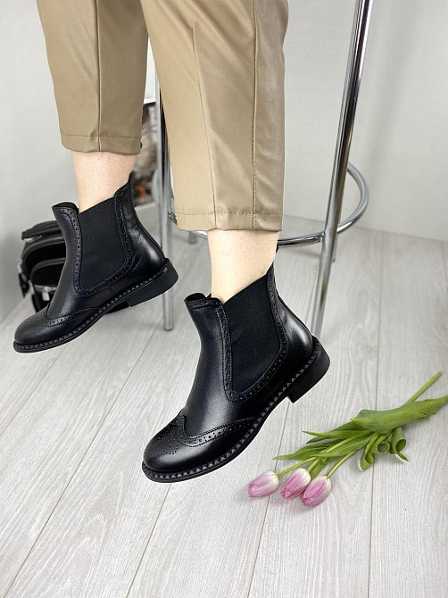 Kadar Черевики жіночі KADAR чорні натуральна шкіра весна-осінь размер 36-40 (00-1105491-Б) Коломия - фото 3