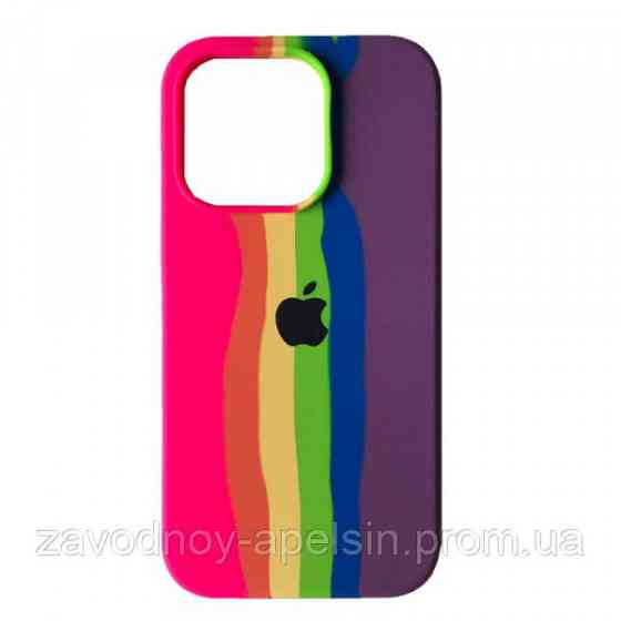 Iphone 14 Pro Max Чехол микрофибра Радуга Rainbow (яркий) Одесса