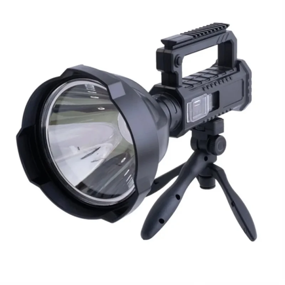 Потужний прожектор на тринозі Searchlight W5120 Cree XHP70 20W: ручний LED ліхтар 6000 мАг з Type-C та Powerbank Одеса