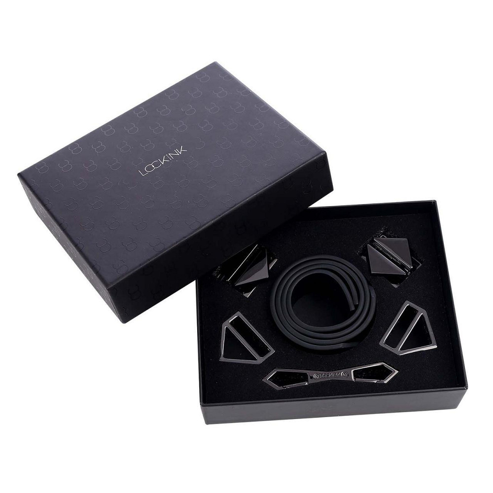 Наручники LOCKINK Wristcuffs/Anklecuffs Black Set Sex Aura Київ - фото 7