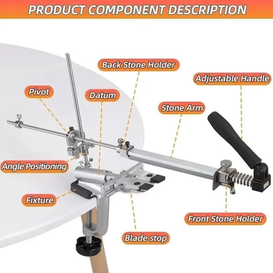 Професійна точилка для ножів Ruixin Pro IV RX-008 з 4 абразивними брусками та безпечною фіксацією Київ - фото 5