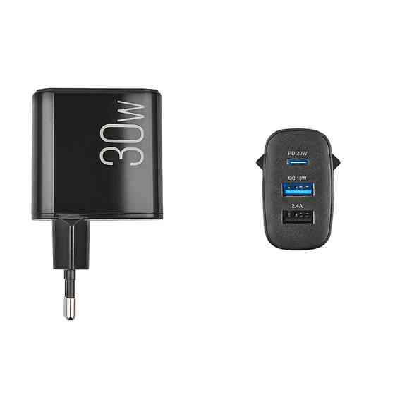 Сетевое зарядное устройство Brevia ePower PD20W+QC18W+12W черный Львов