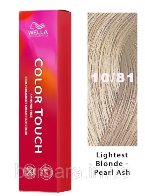 10/81 Краска для волос Wella Color Touch 10/81 NEW 2025 Київ - фото 5