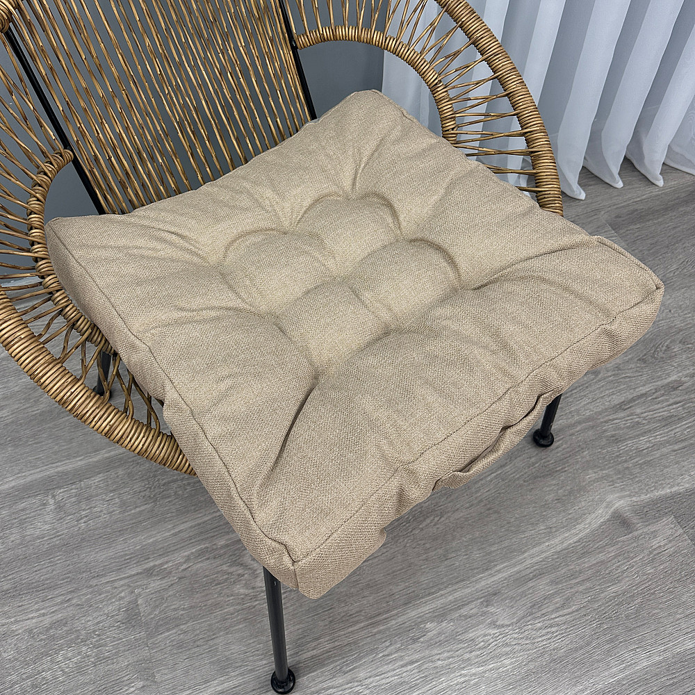 Подушка для стульев (50x50х8 см) Decorator Мальмо цвет бежевый 84-183 Киев - изображение 1