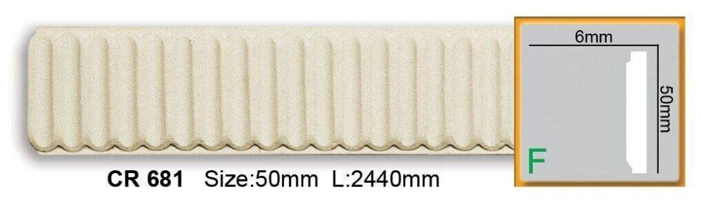 Молдинг полиуретановый с орнаментом Gaudi Decor CR 681 Flexi Днепр - изображение 1