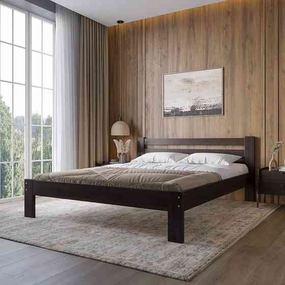 Двоспальне дерев'яне ліжко Mebigrand Баварія Венге 160х200 см (MBG-14763) Дніпро